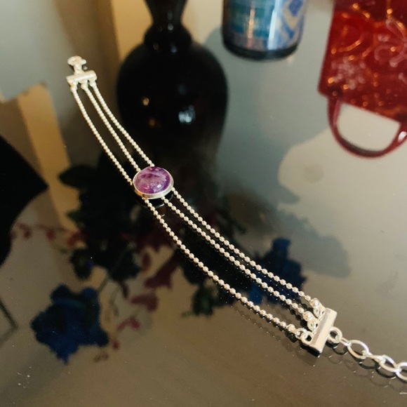Purple crystal necklace with bracelet 💜 - Picture 6 of 8